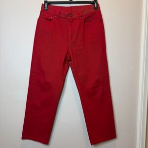 Lauren Ralph Lauren Straight Leg Jeans in Red
